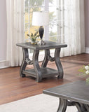 End Table With Open Shelf In Sliver SR016392