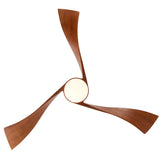 52 Inch Ceiling Fan With Dimmable 3 Color Led Light 3 Solid Wood Blades Remote Control Reversible DC W882P254266