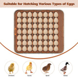 56 Egg Incubator with Automatic Turning & Humidity Control Digital Poultry Hatcher for Chicken, W2700P326297