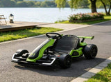 Green 24V Kids Go Kart 7.5 MPH with Slow Start, Adjustable Seat for Lawn Play 12561171