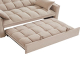 4 in1 Loveseat Sofa Bed Armrests & Storage Pockets, Multi-Function Tufted Pull-out Sofa Bed W2186P166128