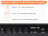 30W GBA-30 Electric Bass Amplifier Black 75366104