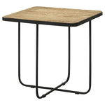 ZUN Travertine and Black Accent Table B062P153888