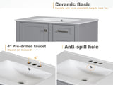 30" Bathroom Vanity , Modern Bathroom Cabinet with Sink Combo Set, Bathroom Storage Cabinet with a WF321698AAE