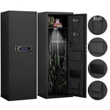 Heavey Duty,Large Size 5-8 Gun,Black Gun Cabinet with Electronic Password Keypad Lock,Unassembled W1779P163502