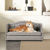 Robin 35" Tufted Wingback Pet Sofa Bed, Medium, Uptown Gray Stain Resistant High Performance B2719P238248