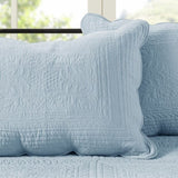 6 Piece Reversible Scalloped Edge Daybed Cover Set Blue Daybed B035P266681