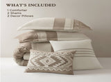 5-Piece King Comforter 5pcs Set,Taupe B035P408735