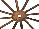 2pcs 30-Inch Old Western Style Garden Art Wall Decor Wooden Wagon Wheel Brown 42415001