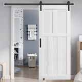 CRAZY ELF 28" x 84" Five Panel Real Primed Door Slab, DIY Panel Door, Modern Interior Barn Door, W936104282