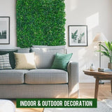 24 Pcs 24x16inch Artificial Grass Wall Panels, Decorative Boxwood Grass Backdrop for Outdoor Garden 21143649