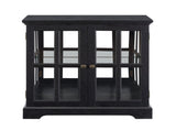 LED Curio Display Cabinet, Antique Display Cabinet with Adjustable Shelves, Retro Design Quality 02623610