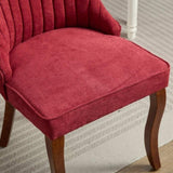 Rayon Cloth Flocking Linen Dining Chairs Channel Kitchen Dinner Chair Comfy Fabric Upholstered W1143P233647