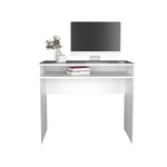 ZUN Computer Desk 30.6" H, with 1 Shelf, White B097P250845