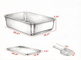 Stainless Steel Enclosed Litter Box for Cats 51894175