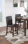 ZUN Classic Stylish Espresso Finish 5pc Counter Height Dining Set Kitchen Dinette Faux Marble Top Table B011P148646