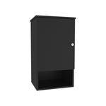 ZUN Medicine Cabinet 28.6" H, with 1 Door and 3 Shelves, Black B097P250858