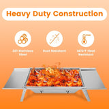 Foldable Charcoal BBQ Grill Stainless Steel Grill Net Easy Setup Portable Tabletop Barbecue Grill 27231662