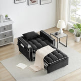 ZUN 1 versatile foldable sofa bed in 3 lengths, modern sofa sofa sofa velvet pull-out bed, adjustable W2564P168269