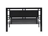 Twin Size metal bed Sturdy System Metal Bed Frame, Modern style and comfort to any bedroom, black W2297P347753