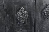 ZUN Carved Flower Door Handle, Antique Four Door Cabinet for Living Room Kitchen Hallway 23913993