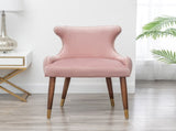 Lindale Contemporary Velvet Upholstered Nailhead Trim Accent Chair, Pink T2574P164506