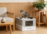 Stainless Steel Enclosed Litter Box for Cats 96736141