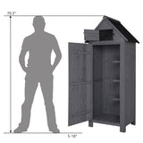 70in Black Double Slope Top Fir Courtyard Storage Room Dark Gray 24937639