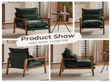 Cloud Shaped Indoor Leisure with Solid Wood Armrest & Solid Wood Frame, Chenille Fabric Accent 12027866