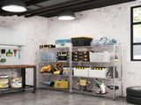 4-Layer Adjustable Shelf Iron Household Shelf without Wheels 35.43*13.78*55.12in Silver-Gray 33974841
