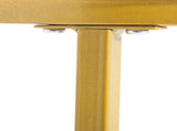 Round Side Table 404060cm, Cross Frame, Single Tier, Faux White Marble PVC Top, Gold Powder Coated 36514617