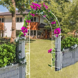 Metal Garden W55'' x H94.5'' Garden Arbor Trellis Climbing Plants Support Rose Outdoor W1586138699