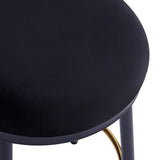 24.75'' Modern Counter Stools Set of 2,Black Counter Stools with iron Frame,Sponge N780P189729B