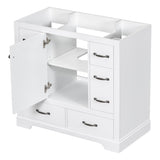 ZUN 36" Bathroom Vanity without Sink, Cabinet Base Only, Six Drawers, Multi-Functional Drawer Divider, WF307973AAK