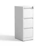 ZUN 3 Drawer Metal Vertical File Cabinet with Lock Office Home Steel Vertical File Cabinet for A4 30844462