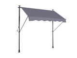 Manual Retractable Awning-78'' Non-Screw Outdoor Sun Shade Cover with UV Protection 100% Polyester 69077499