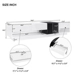 ZUN ON-TREND Sleek and Stylish TV Stand with Perfect Storage Solution, Two-tone Media Console for TVs Up WF311772AAK