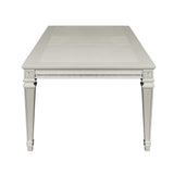 ZUN Modern Glam Design 1pc Dining Table with Extension Leaf Silver Finish Acrylic Inset Framing Dining B011104400