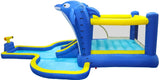 8 in1 Inflatable slide water park trampoline bouncing house outdoor garden with Dolphin sprinkler & 05034806