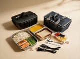 Banned for Amazon 90W Car Electric Heating Lunch Box, 12V/24V/110V Portable Food Warmer, Black 35603882
