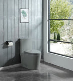 1.1/1.60 GPF Dual-Flush One Piece Toilet, Water-Saving Elongated Comfort Height Floor Mounted, Soft W1573P246723