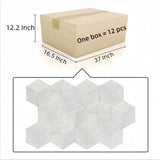 Hexagon Marble tile, White marble, marble, for wall, OL textured finished, 3D fluted marble, W1696P262342