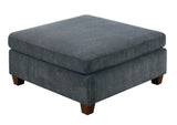 1pc OTTOMAN ONLY Grey Chenille Fabric Cocktail OTTOMAN Cushion Seat Living Room Furniture B011106632