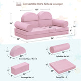 Modular Kids Play Sofa,10-Pieces Convertible Modular Play Sofa Bes for Playroom,Bedroom, W1889P337575