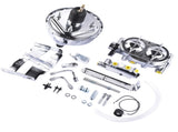 8" Chrome Power Brake Booster Master Cylinder Disc Drum Kit for Chevrolet Bel Air Impala Biscayne 65470064