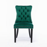 ZUN Modern, High-end Tufted Solid Wood Contemporary Velvet Upholstered Dining Chair with Wood Legs 06377325