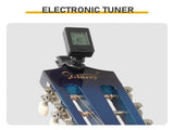 Blue 38-inch Round Acoustic Guitar with Picks, Strings, Capo, Case, Tuner, and Strap 85491227