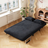 39 Convertible Chair Bed, Tri-Fold Sofa Bed with Adjustable Backrest & Pillow, Leisure Chaise W1767P192815