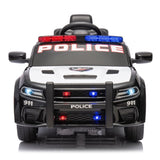 ZUN Licensed Dodge Charger,12v Kids ride on police car W/Parents Remote Control,anti-collision W1396P172631