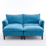 Convertible Combination Sofa Sofa U-Shaped Sofa with Footstools with Storage, Gray Sofa for Living W2012P253357